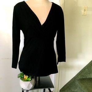NWT Black Ann Taylor 3/4 Sleeve Shirt - Size M